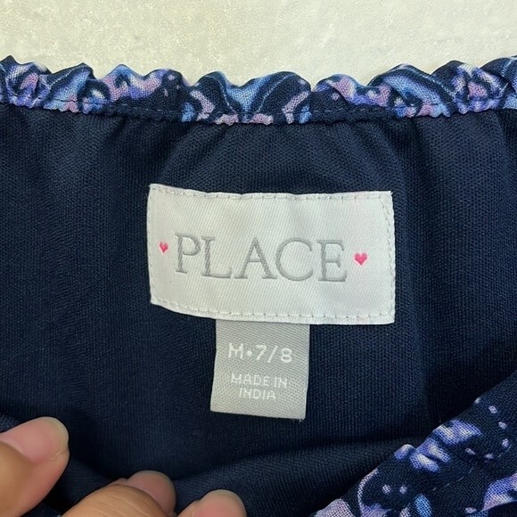 The Children’s Place girl 7/8 cold Shoulder long Sleeve Ombré dress - Picture 6 of 15